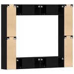 vidaXL Ensemble de meubles TV 8 pièces - Murale  chêne noir  bois d'ingénierie