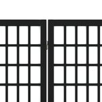 vidaXL Cloison de séparation pliable 4 panneaux 160x170 cm Noir
