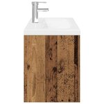 vidaXL Meuble avec vasque intégrée vieux bois bois d'ingénierie