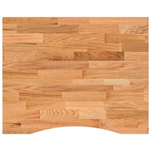 vidaXL Dessus de bureau marron clair bois chêne massif rectangulaire