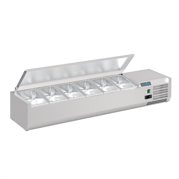 Saladette à poser de 5 à 10 gn 1/4 - polar - r600a - 1400 mm x330x435mm
