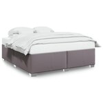 vidaXL Cadre de lit Gris 180x200 cm Similicuir
