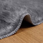 vidaXL Tapis en fausse Tafalla Anthracite Ø 160 cm Polyester