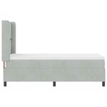 vidaXL Lit à Ressorts avec Matelas LED Gris clair 80 x 200 cm Velours