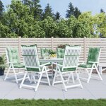 vidaXL Coussins de chaise de jardin à dossier haut lot de 6 tissu