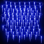 vidaXL Guirlande lumineuse à glaçons de Noël 40 Pièces Bleu Acrylique