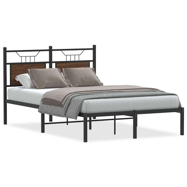 vidaXL Cadre de lit sans matelas chêne marron 120x200 cm