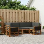 vidaXL Ensemble de canapés d'extérieur 6 Pièces Naturel et Anthracite