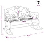 vidaXL Banc de jardin Marron ancien Acier