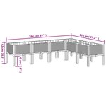 vidaXL Jardinière avec pieds gris 160x120x42 cm PP