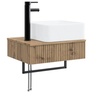 vidaXL Basin de lavage mural Chêne artisanal 50 x 41 x 39 cm