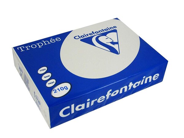 Ramette 250 Feuilles Papier 210g A4 210x297 mm Certifié FSC gris acier CLAIREFONTAINE