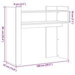 vidaXL Table console gris béton 100x35x90 cm bois d'ingénierie