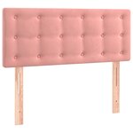 vidaXL Tête de lit à LED Rose 80x5x78/88 cm Velours
