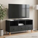 vidaXL Meuble TV 102 x 34 5 x 50 cm Noir Bois d’ingénierie