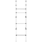vidaXL Système de garde-robe télescopique avec étagères Aluminium