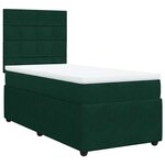 vidaXL Sommier à lattes de lit avec matelas Vert foncé 100x200 cm
