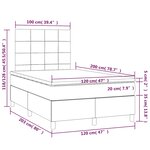 vidaXL Sommier à lattes de lit matelas et LED Bleu foncé 120x200 cm