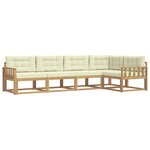 vidaXL Ensemble de canapés d'extérieur 4 pc Blanc et crème Polyester