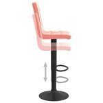 vidaXL Tabourets de bar lot de 2 rose velours