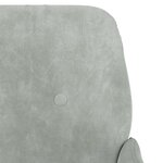 vidaXL Banc Gris clair 108x79x79 cm Velours