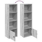 vidaXL Bibliothèque sonoma gris 31x24x102 cm bois d'ingénierie