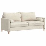 vidaXL Coussins d'accent 2 Pièces Crème Ø 15 x 40 cm