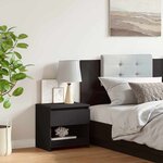 vidaXL Table de chevet Noir 40x30x39 cm Aggloméré