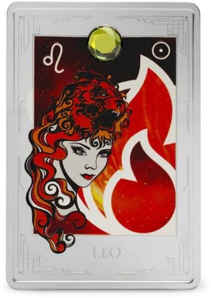 Pièce de monnaie en Argent 3 Dollars g 62.2 (2 oz) Millésime 2025 Star Signs of the Zodiac LEO