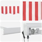 vidaXL Auvent rétractable automatique rayé rouge et blanc 350x250 cm
