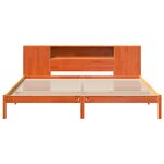 vidaXL Lit bibliothèque sans matelas cire marron 180x200 cm pin massif