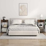 vidaXL Cabinet de chevet avec étagère 2 Pièces Chêne fumé 41 x 31 x 76 cm