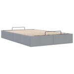 vidaXL Cadre de lit ottoman sans matelas gris clair 120x200 cm tissu