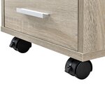 Caisson à roulettes mobile avec 5 tiroirs en MDF 63 cm beige