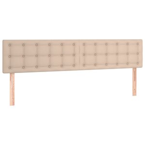 vidaXL Têtes de lit 2 Pièces Cappuccino 80x5x78/88 cm Similicuir