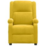 vidaXL Fauteuil électrique de massage Jaune Velours