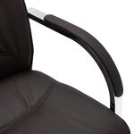 vidaXL Chaise de bureau cantilever Noir Similicuir