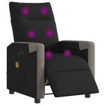vidaXL Fauteuil de massage inclinable électrique Noir Tissu