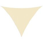 vidaXL Voile d'ombrage 160 g/m² Crème 5x5x6 m PEHD