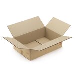 Caisse carton galia double cannelure avec rabats 60x40x20 cm (lot de 20)