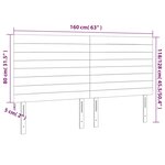 vidaXL Tête de lit à LED Rose 160x5x118/128 cm Velours