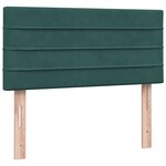 vidaXL Sommier à lattes de lit et matelas vert foncé 90x210 cm velours