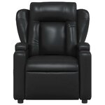 vidaXL Fauteuil inclinable en similicuir noir