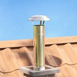 vidaXL Housse de pluie pour cheminée Argent 25 x 25 x 20 cm