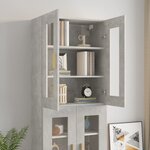 vidaXL Armoire murale suspendue Gris béton 69 5x34x90 cm