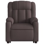 vidaXL Fauteuil inclinable de massage électrique Marron foncé Tissu