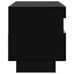 vidaXL Meuble TV avec lumières LED noir brillant 80x35x40 cm