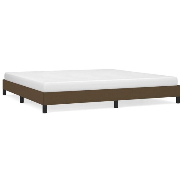 vidaXL Cadre de lit sans matelas marron foncé 200x200 cm tissu