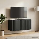 vidaXL Meuble TV mural 59 5 x 31 x 30 cm Noir Bois d'ingénierie