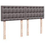 vidaXL Sommier à lattes de lit avec matelas Gris 140x200 cm Similicuir